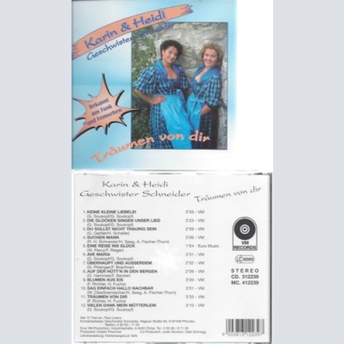 CD--KATRIN & HEIDI--GESCHWISTER SCHNEIDER --TRAEUMEN VON DIR