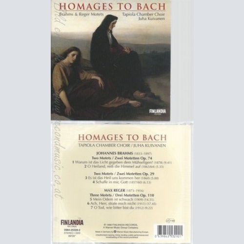 CD--TAPIOLA CHAMBER CHOIR, KUIVANEN, JOHANNES BRAHMS -- UND REGER -- -- HOMAGES