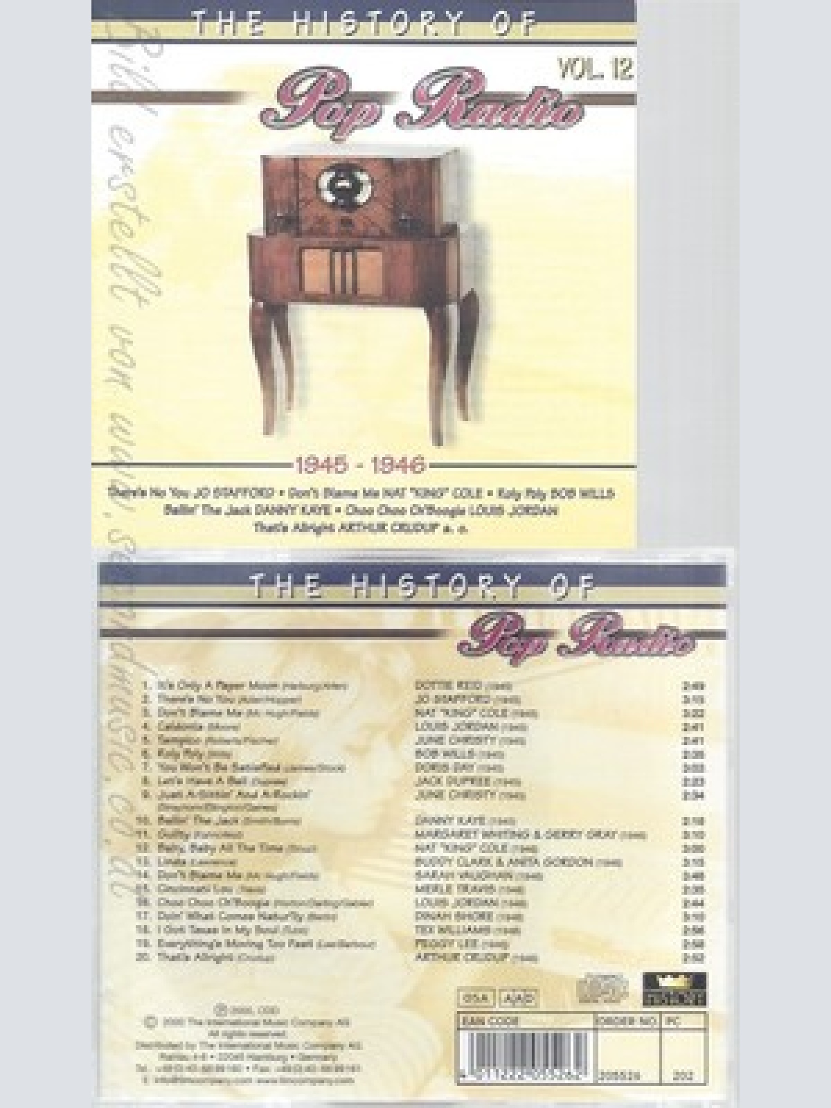 CD--HISTORY OF POP RADIO --VOL 12 ----1946