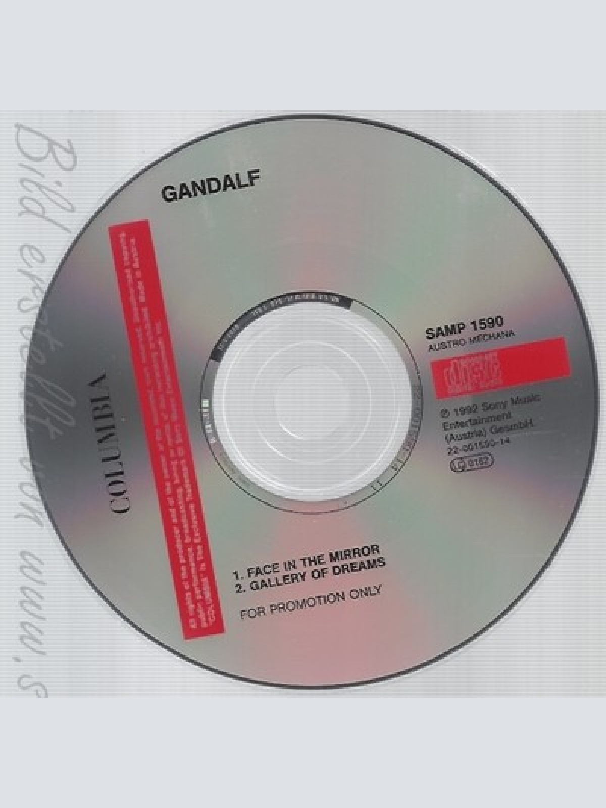 CD--GANDALF--FACE IN THE MIRROR--PROMO