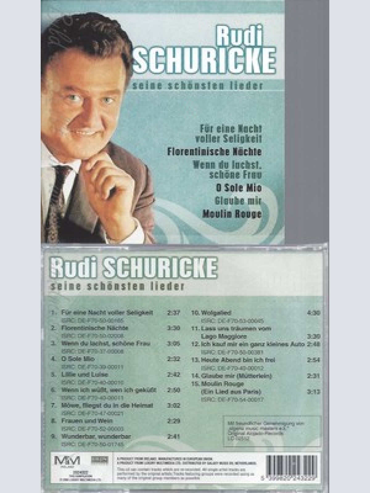 CD--RUDI SCHURICKE -- -- SEINE SCHOENSTEN LIEDER