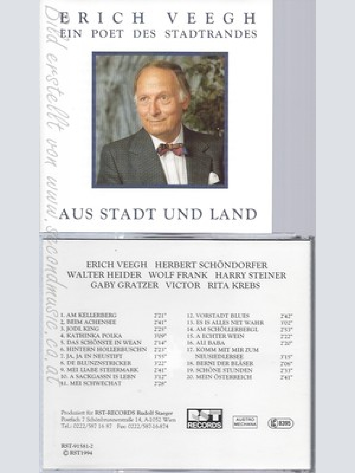 CD--ERICH VEEGH--EIN POET DES STADTRANDES--AUS STADT UND LAND
