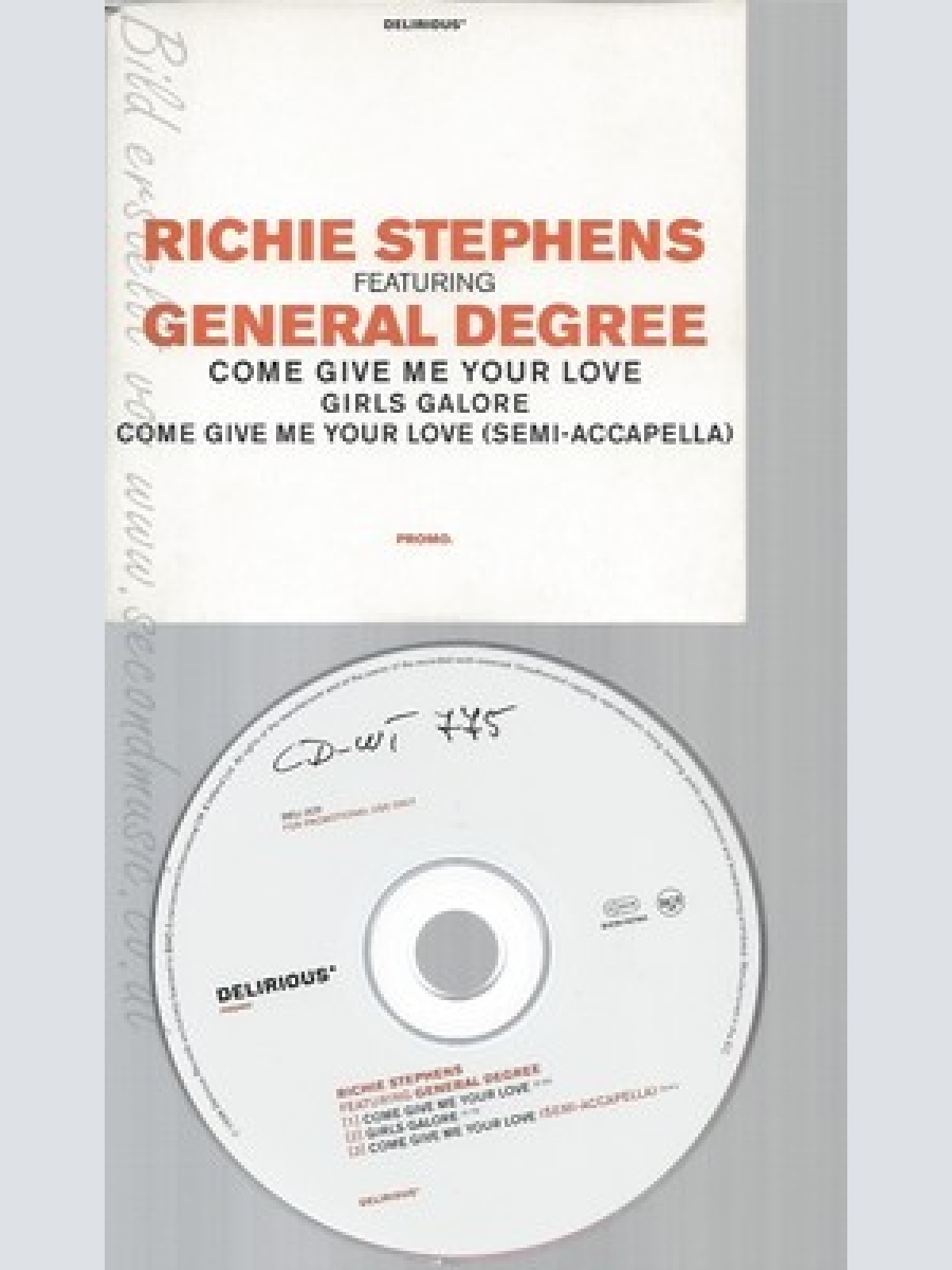 CD--RICHIE STEPHENS FEAT--GENERAL DEGREE--COME GIVE ME YOUR LOVE--PROMO