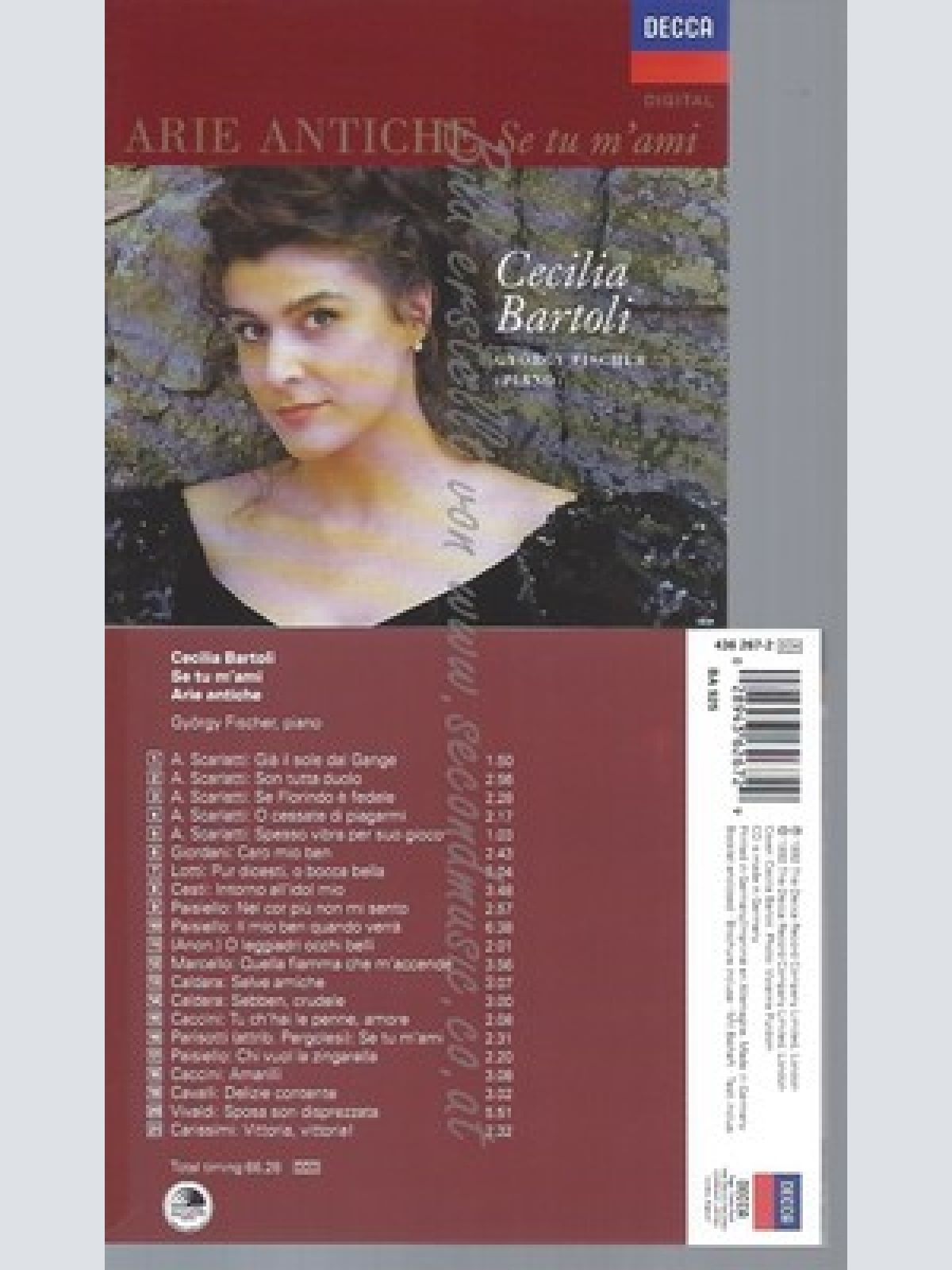 CD--CECILIA BARTOLI, ANTONIO CARDALA, ALESSANDRO SCARLATTI UND GYÖRGY FISCHER --