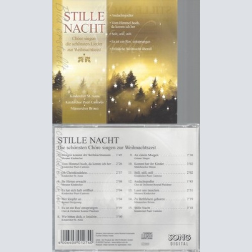 CD--VARIOUS -- -- STILLE NACHT-CHÖRE SINGEN DIE SCHÖNSTEN LIEDER ZUR WEIHNACHTSZ