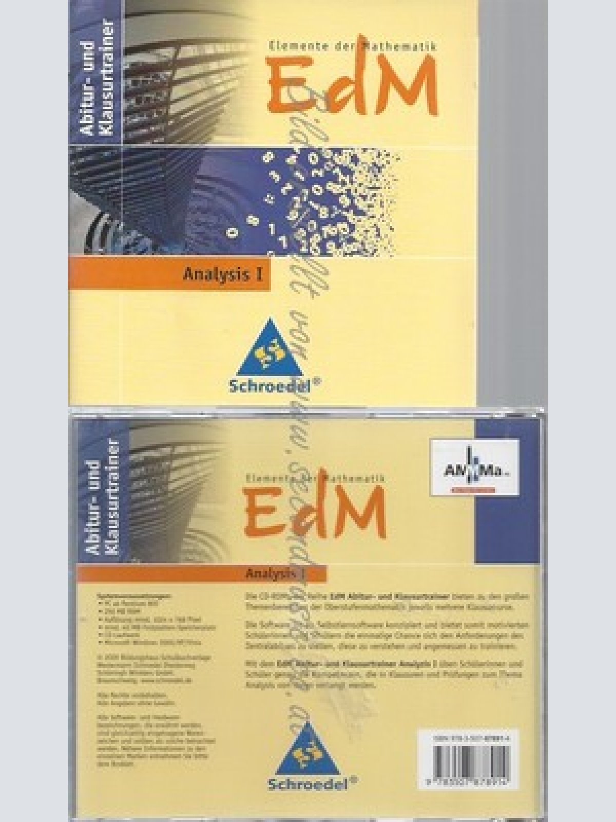 CD--SCHROEDEL SOFTWARE -- ELEMENTE DER MATHEMATIK SII -- UND KLAUSURTRAINER