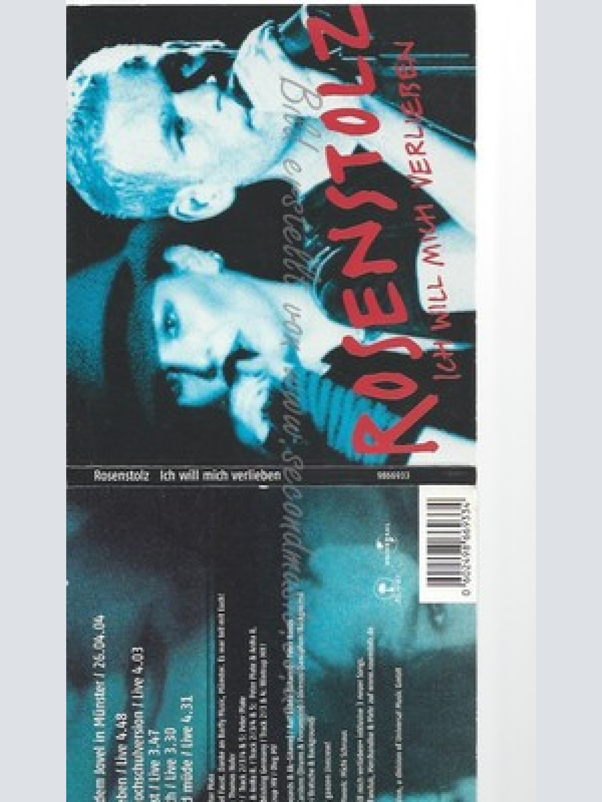 CD--ROSENSTOLZ -- ICH WILL MICH VERLIEBEN ----CD 2-