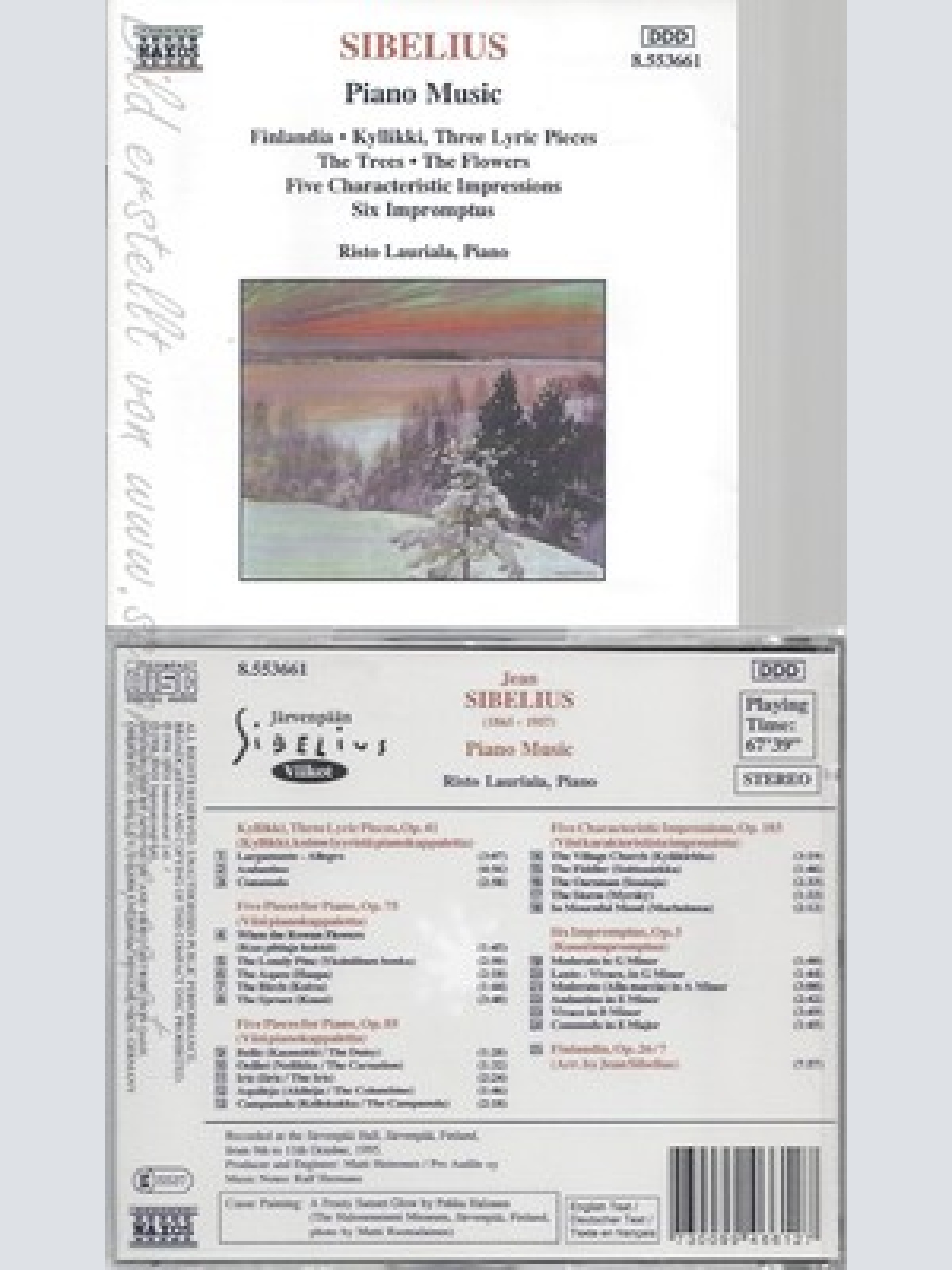 CD--RISTO LAURIALA UND JEAN SIBELIUS -- -- -- KLAVIERMUSIK