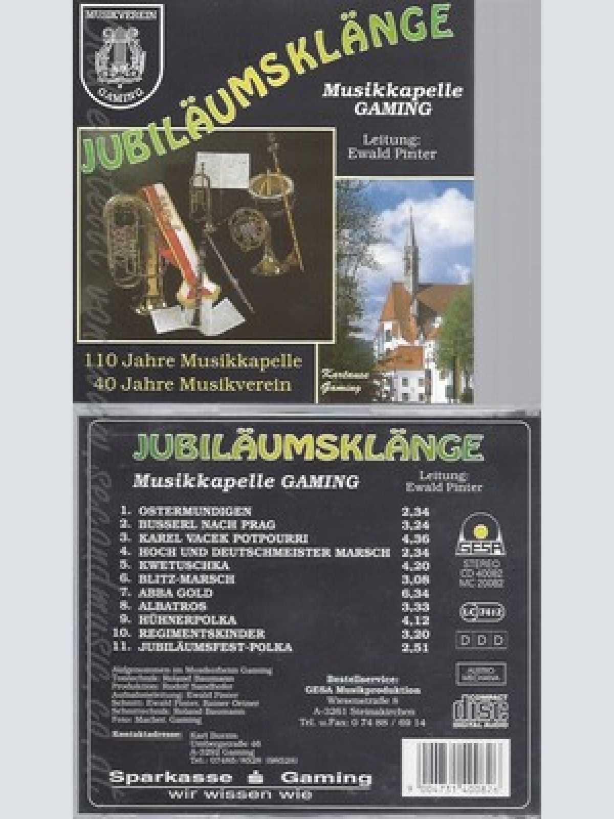 CD--MUSIKKAPPELLE GAMING--JUBILAEUMSKLAENGE