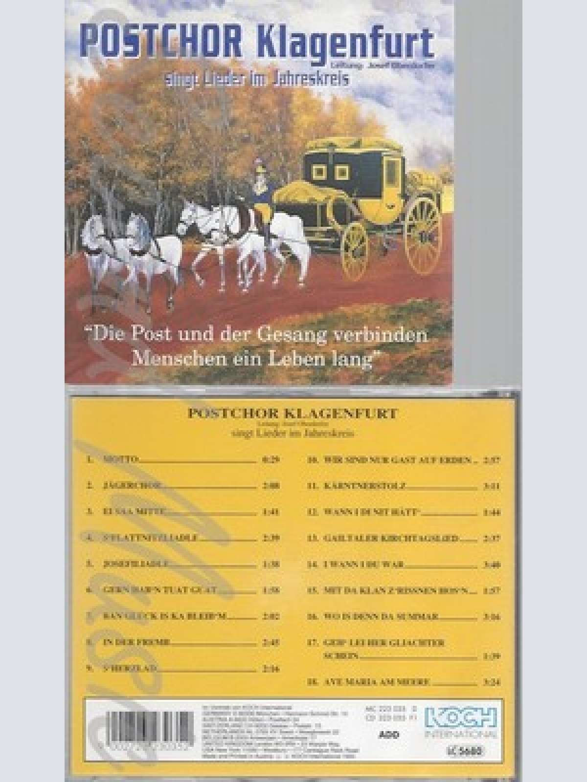 CD--POSTCHOR KLAGENFURT -1993- -- LIEDER IM JAHRESKREIS