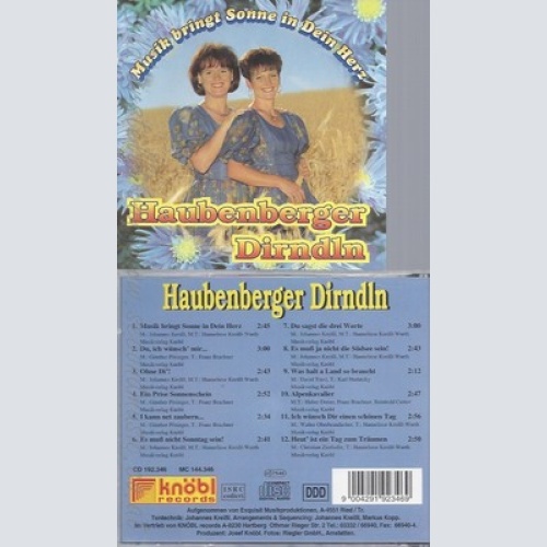 CD--HAUBENBERGER DIRNDLN--MUSIK BRINGT SONNE IN DEIN HERZ