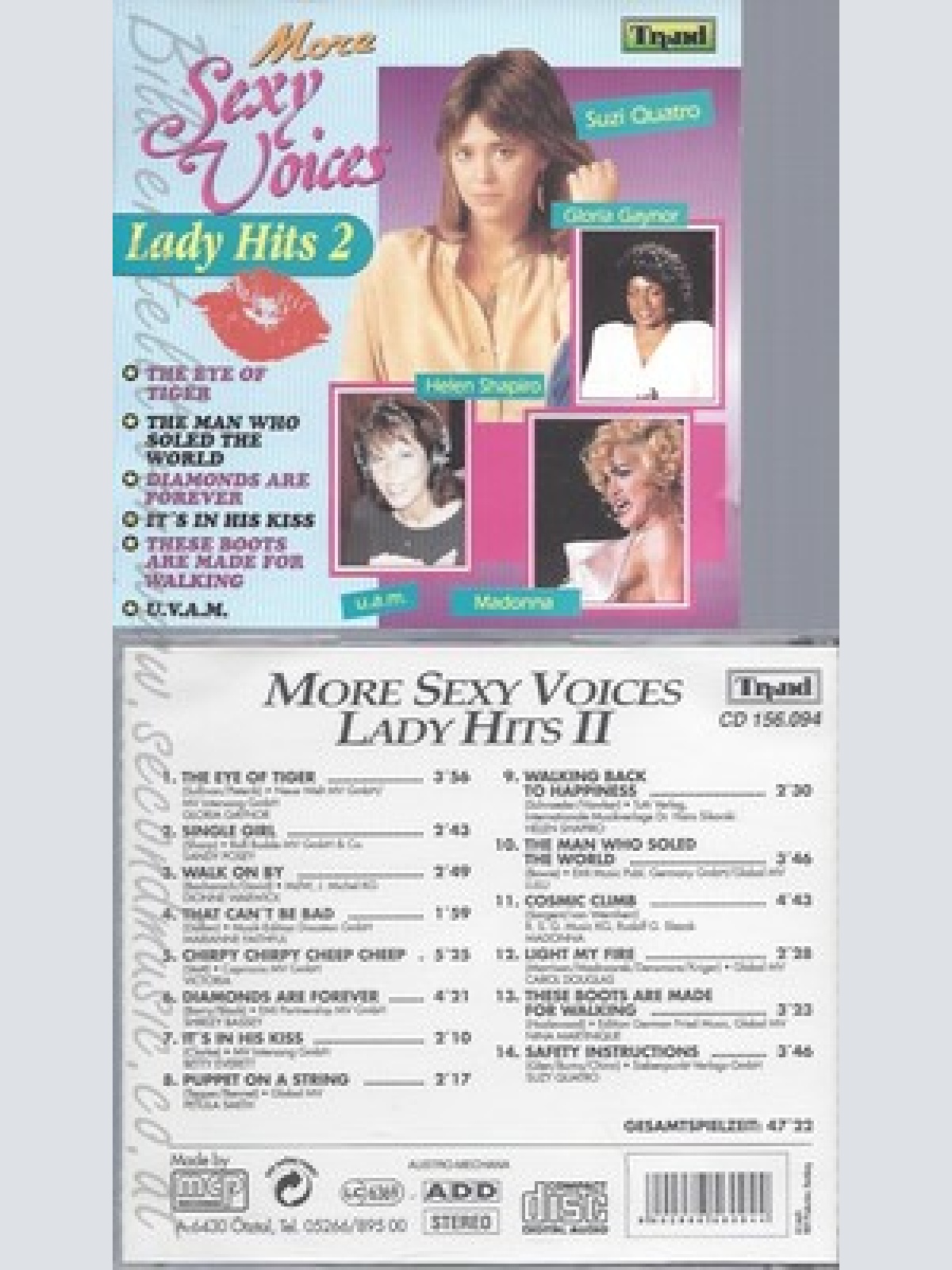 CD--SEXY VOICES 2-LADY HITS -- GLORIA GAYNOR, SANDY POSEY, DIONNE WARWICK, MARIA