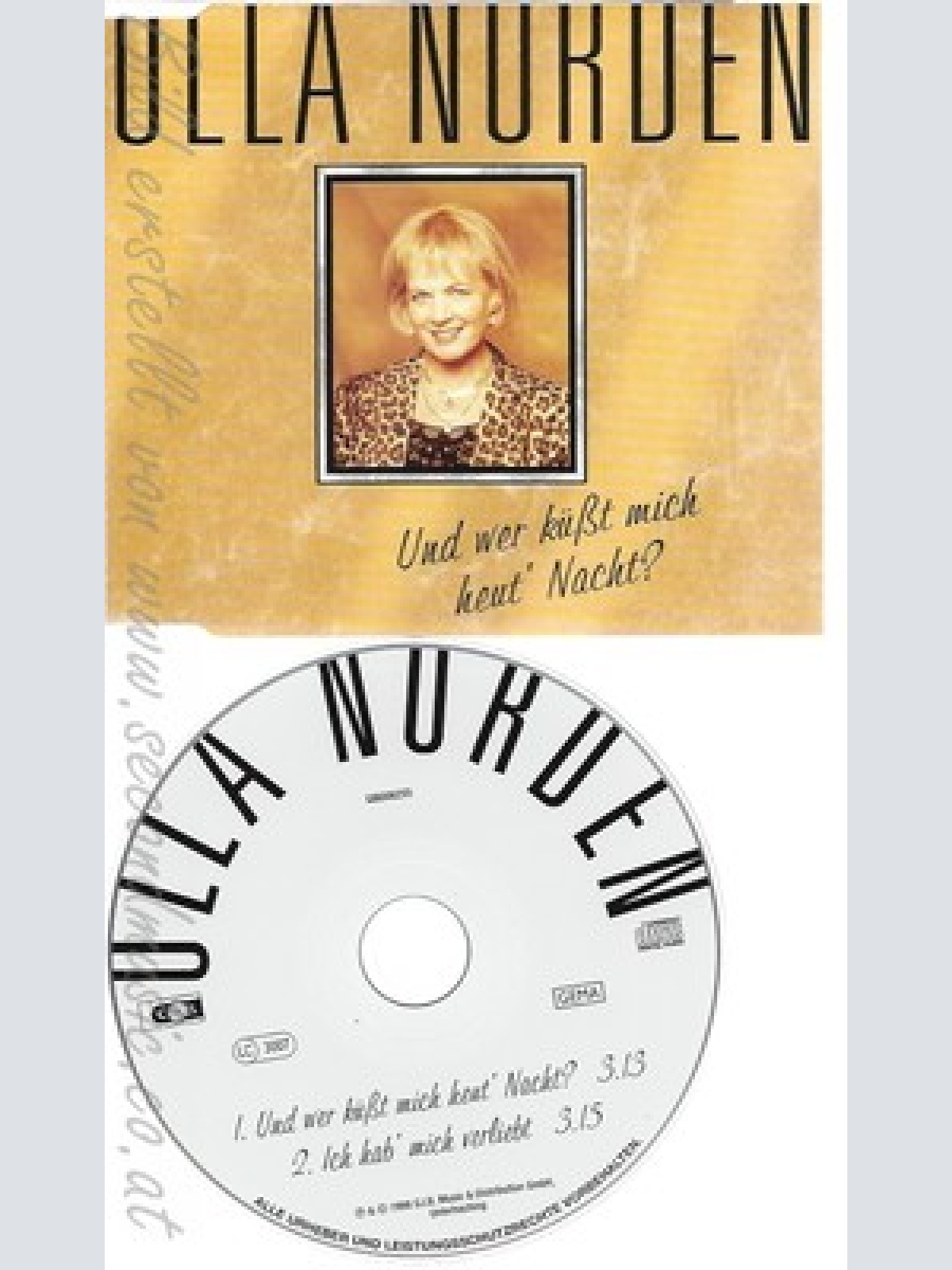CD-- ULLA NORDEN - SINGLE -- UND WER KUESST MICH HEUT' NACHT