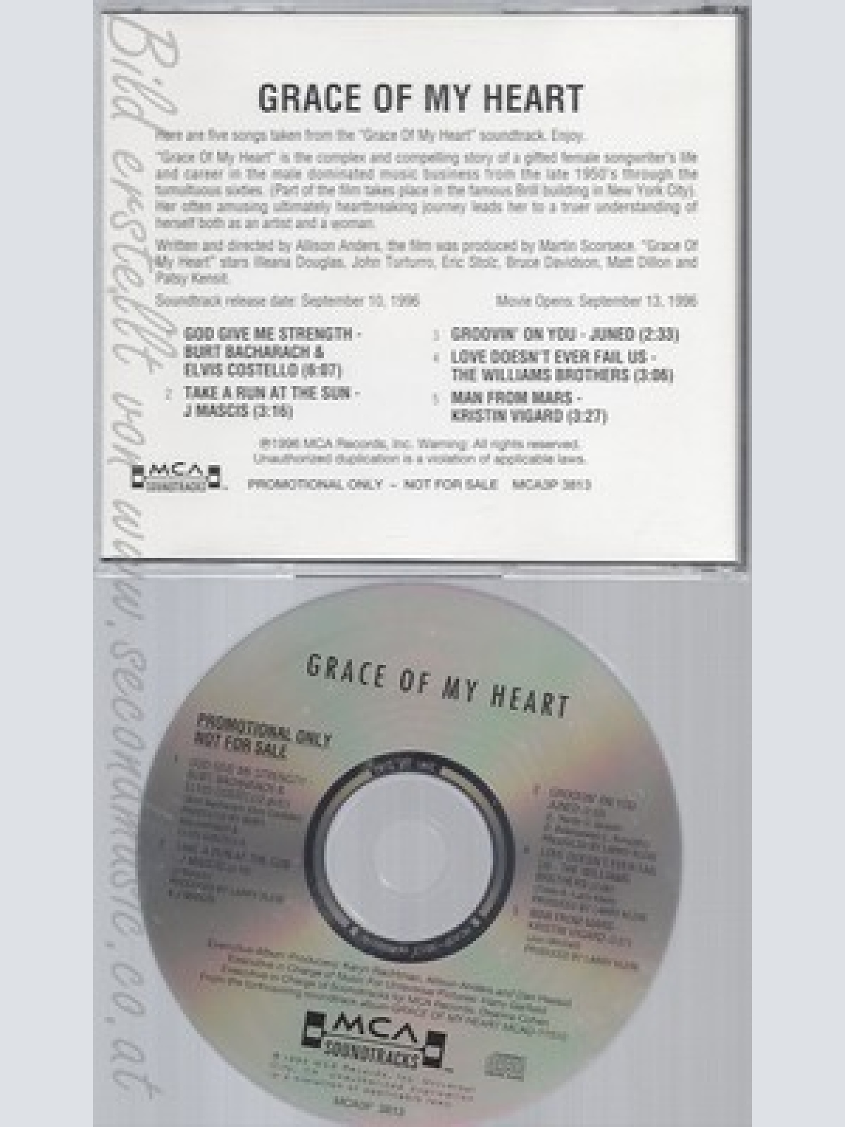 CD--GRACE OF MY HEART---PROMO--OHNE FRONTCOVER--ELVIS COSTELLO & VA
