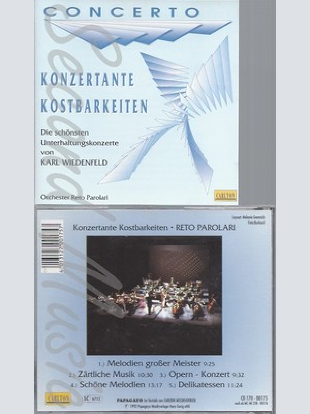 CD--RETO PAROLARI ORCHESTER -1992- -- KONZERTANTE KOSTBARKEITEN 1