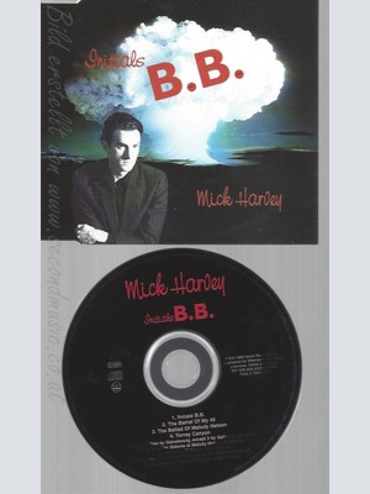 CD--MICK HARVEY -  - - SINGLE -- INITIALS B.B.