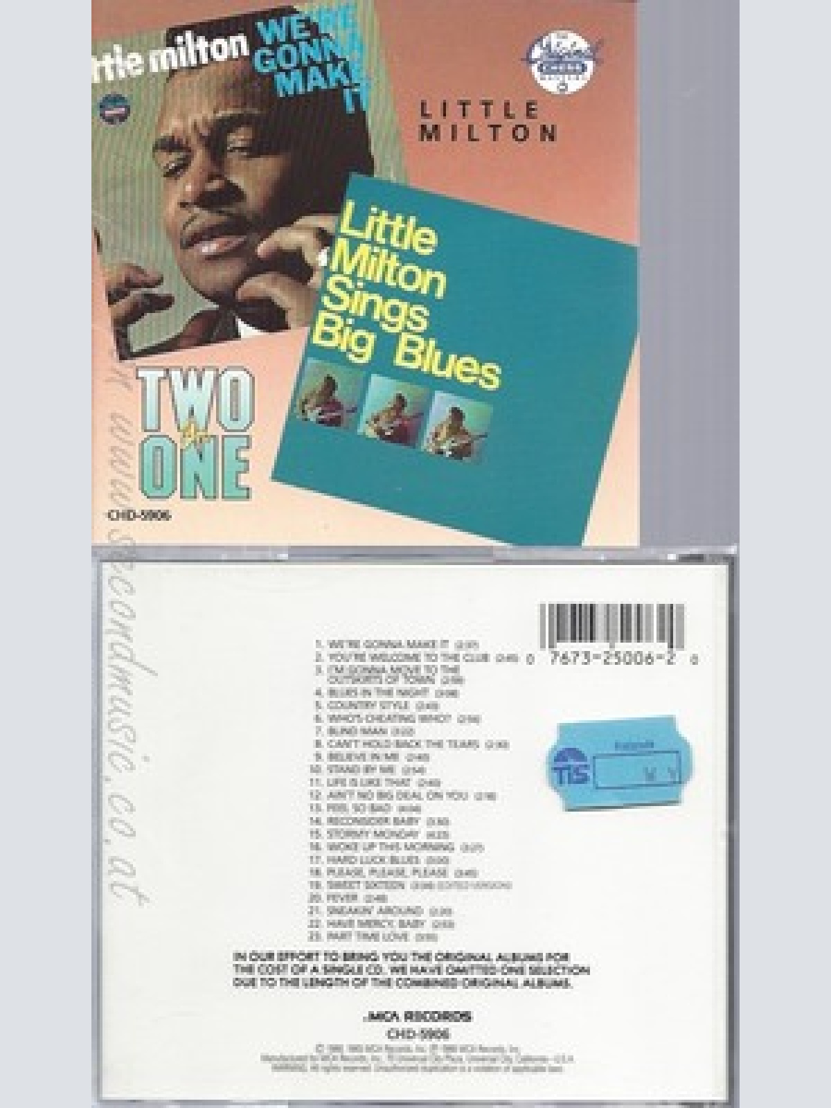 CD--ONNA MAKLITTLE MILTO / LITTLE MILTON -- -- SINGS BIG BLUES