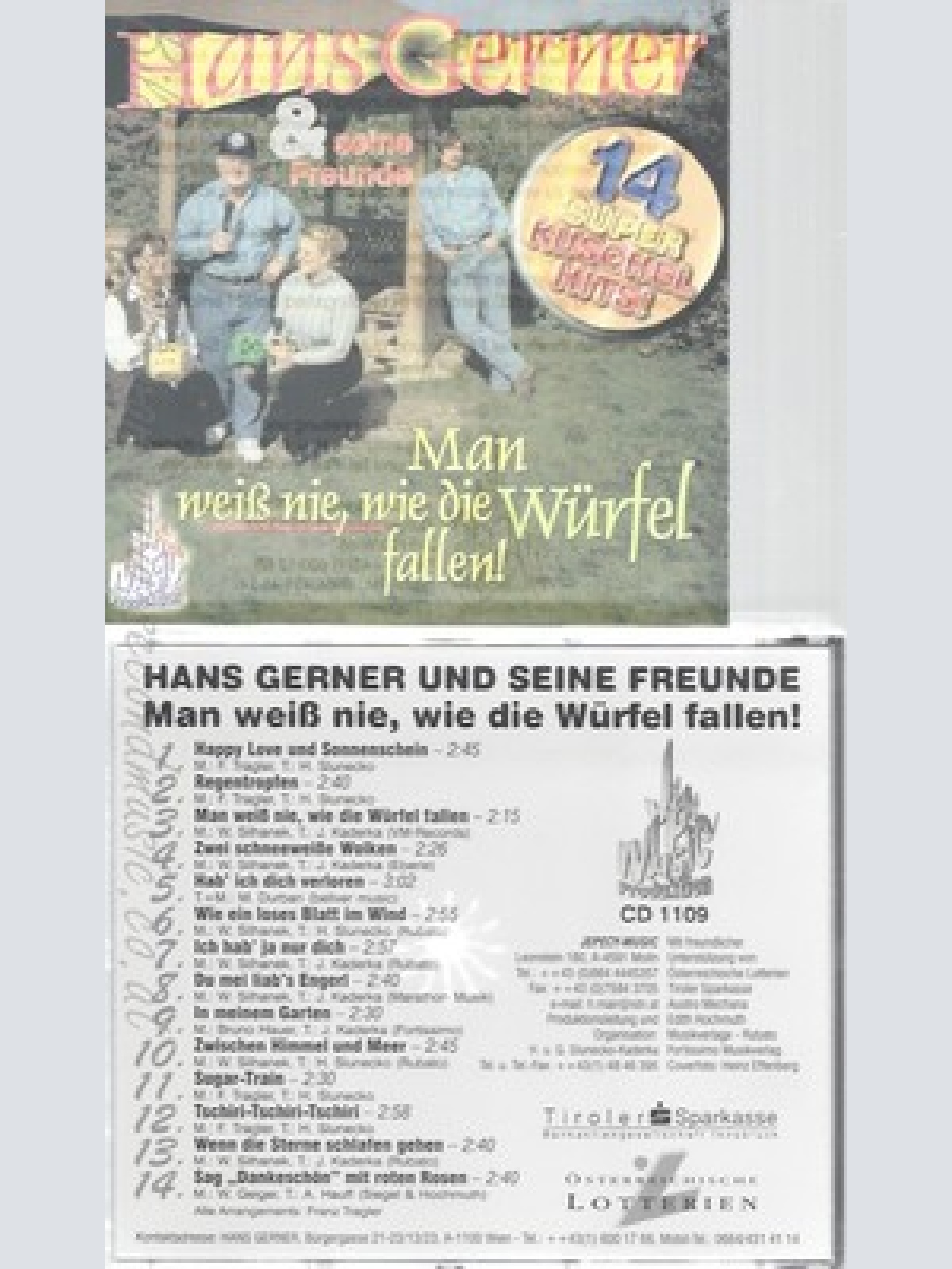 CD--HANS GERNER & SEINE FREUNDE--MAN WEISS NIE WIE DIE WÜRFEL FALLEN