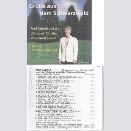 CD--FRED RABOLD--GRÜSSE AUS DEM SCHWARZWALD