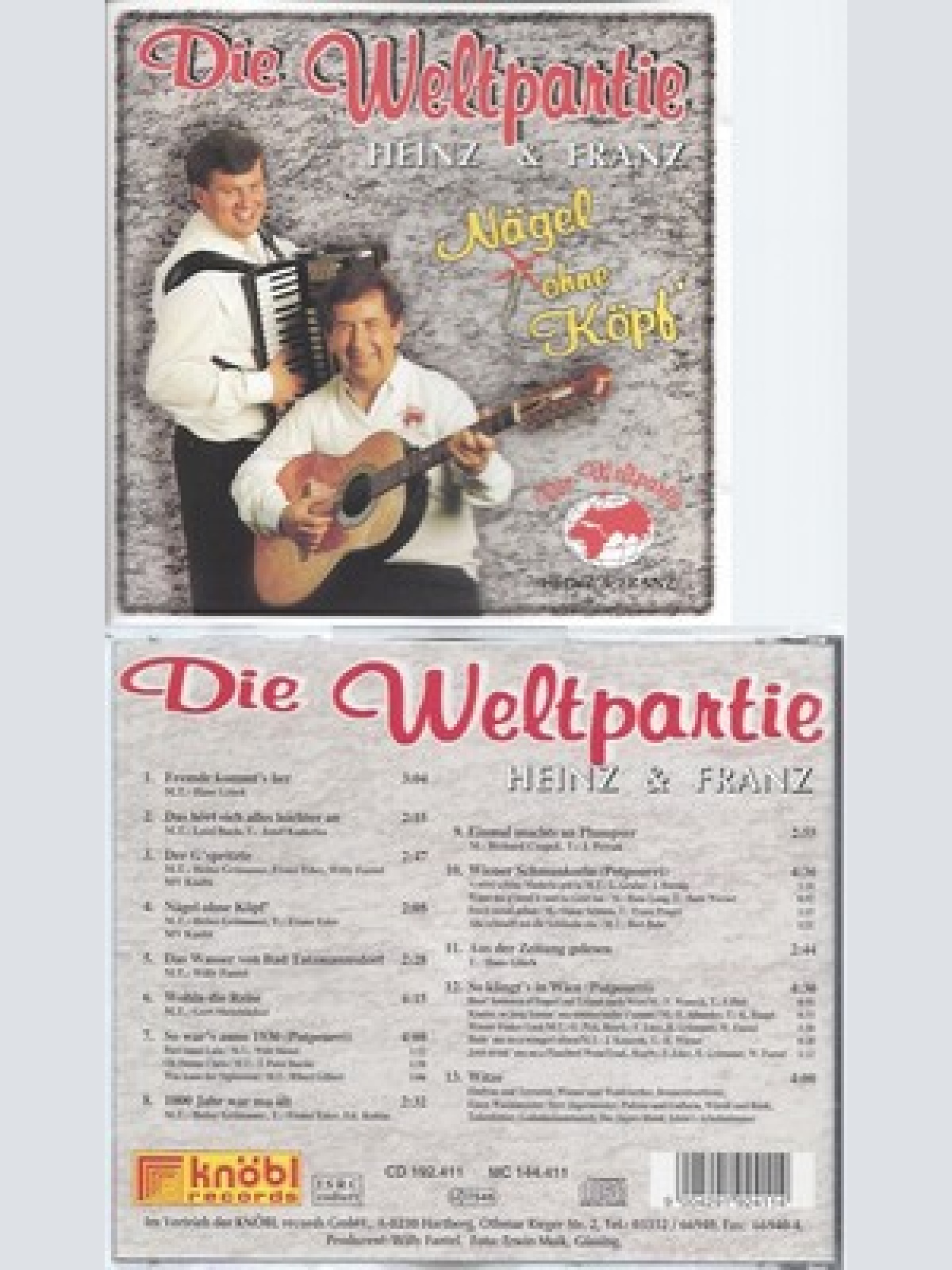 CD--DIE WELTPARTY--NAEGEL OHNE KOEPF