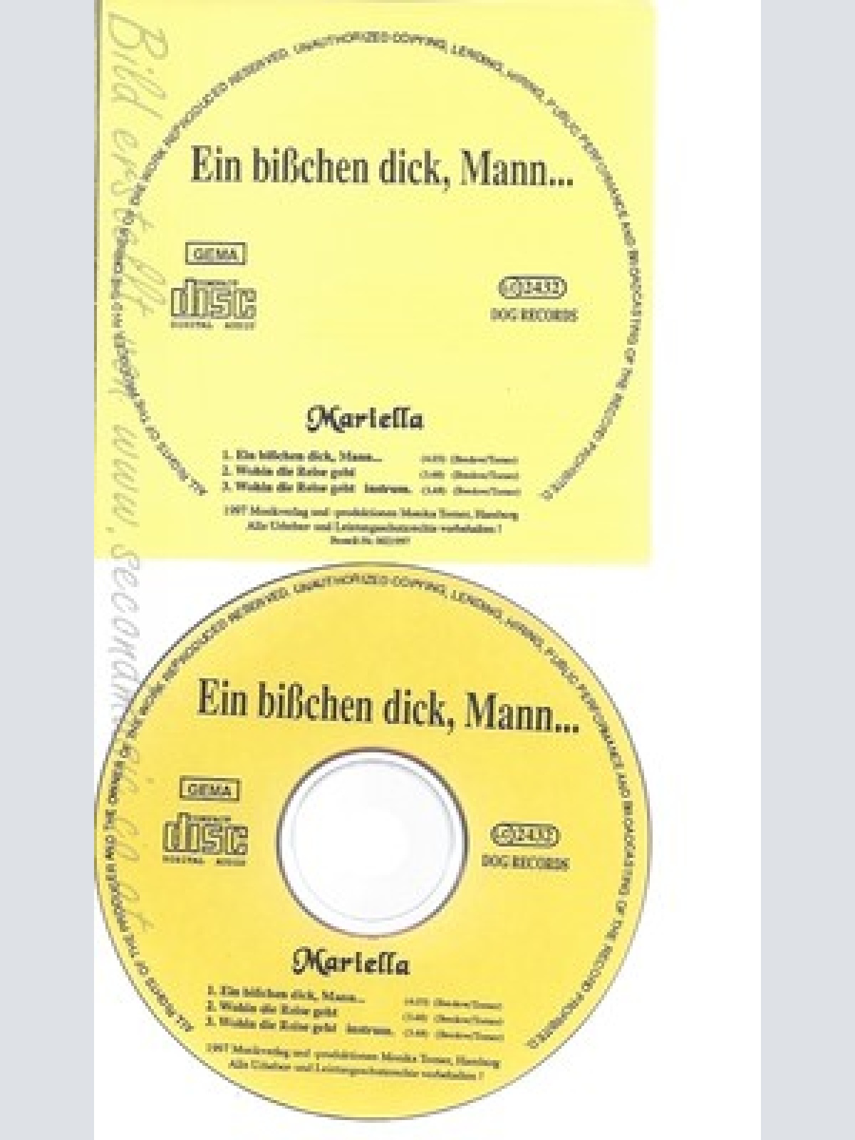 CD--MARIELLA--EIN BISSCHEN DICK MANN--PROMO