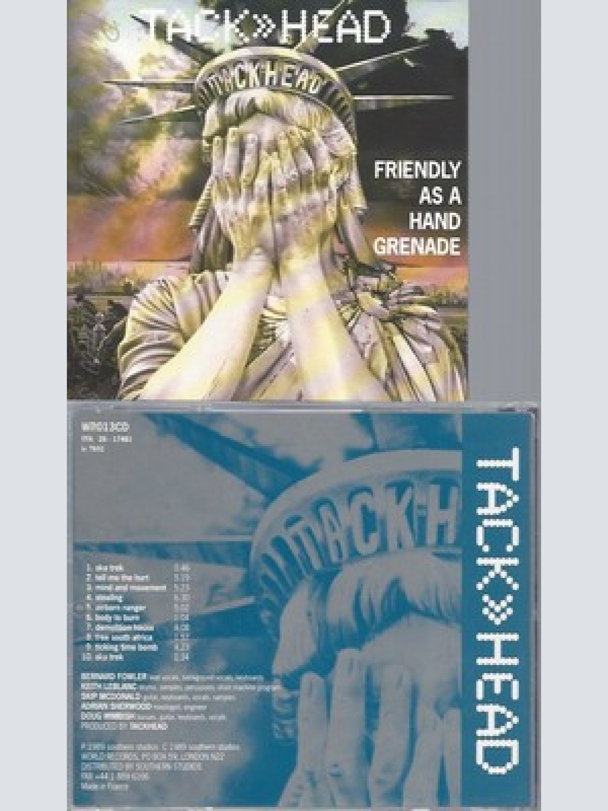 CD--TACK HEAD--FRIENDLY AS A HAND GRENADE
