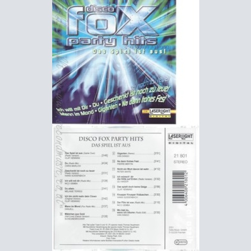 CD--VARIOUS -- DICO FOX PARTYHITS - DAS SPIEL IST AUS