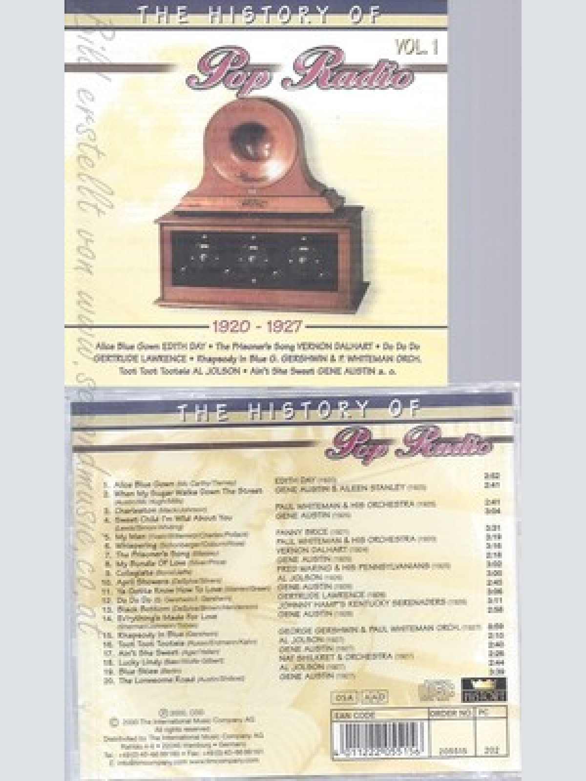 CD--HISTORY OF POP RADIO -- -1-- THE HISTORY OF POP RADIO