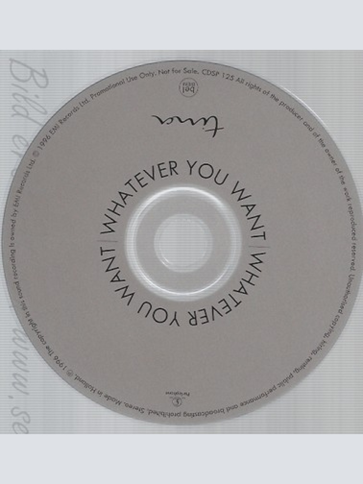 CD--TINA--WHATEVER YOU WANT--PROMO