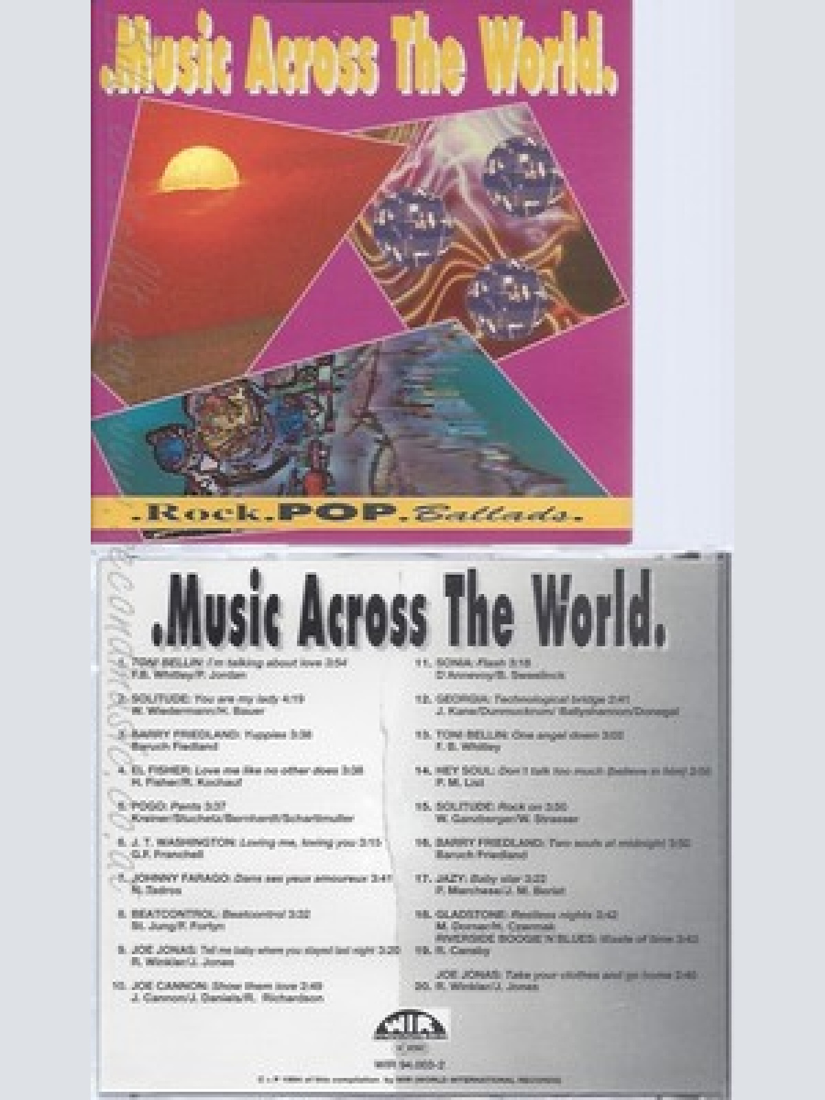 CD--MUSIC ACROSS THE WORLD--ROCK POP--GLADSTONE--BEATCONTROL--VARIOUS--