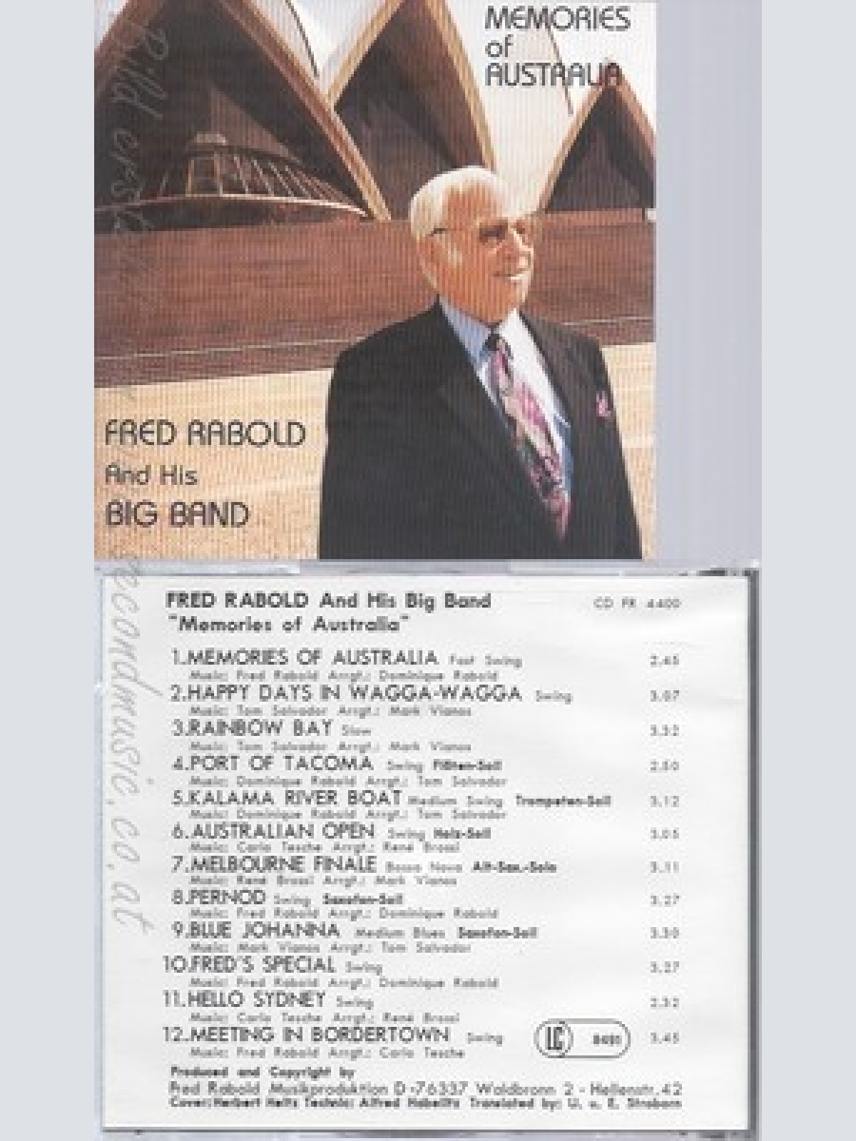 CD--FRED RABOLD--MEMORIES OF AUSTRALIA