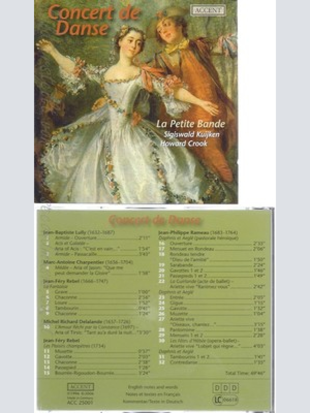 CD--CONCERT DE DANSE--LA PETITE BANDE