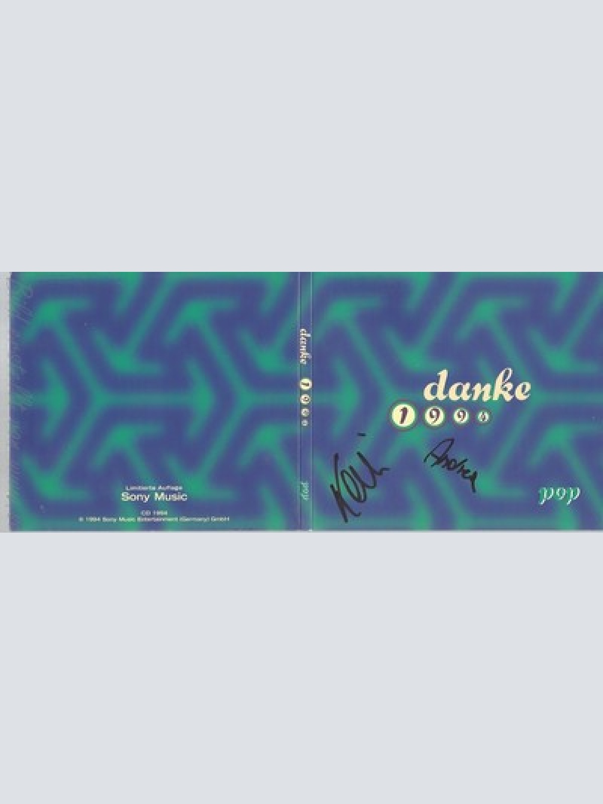 CD--SONY MUSIC LIMITED--DANKE 1994--JAM SPOON--MICHELE-PEARL JAM--VA