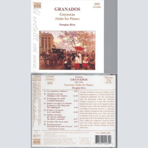 CD--DOUGLAS RIVA UND ENRIQUE GRANADOS -- -- -- KLAVIER SUITE