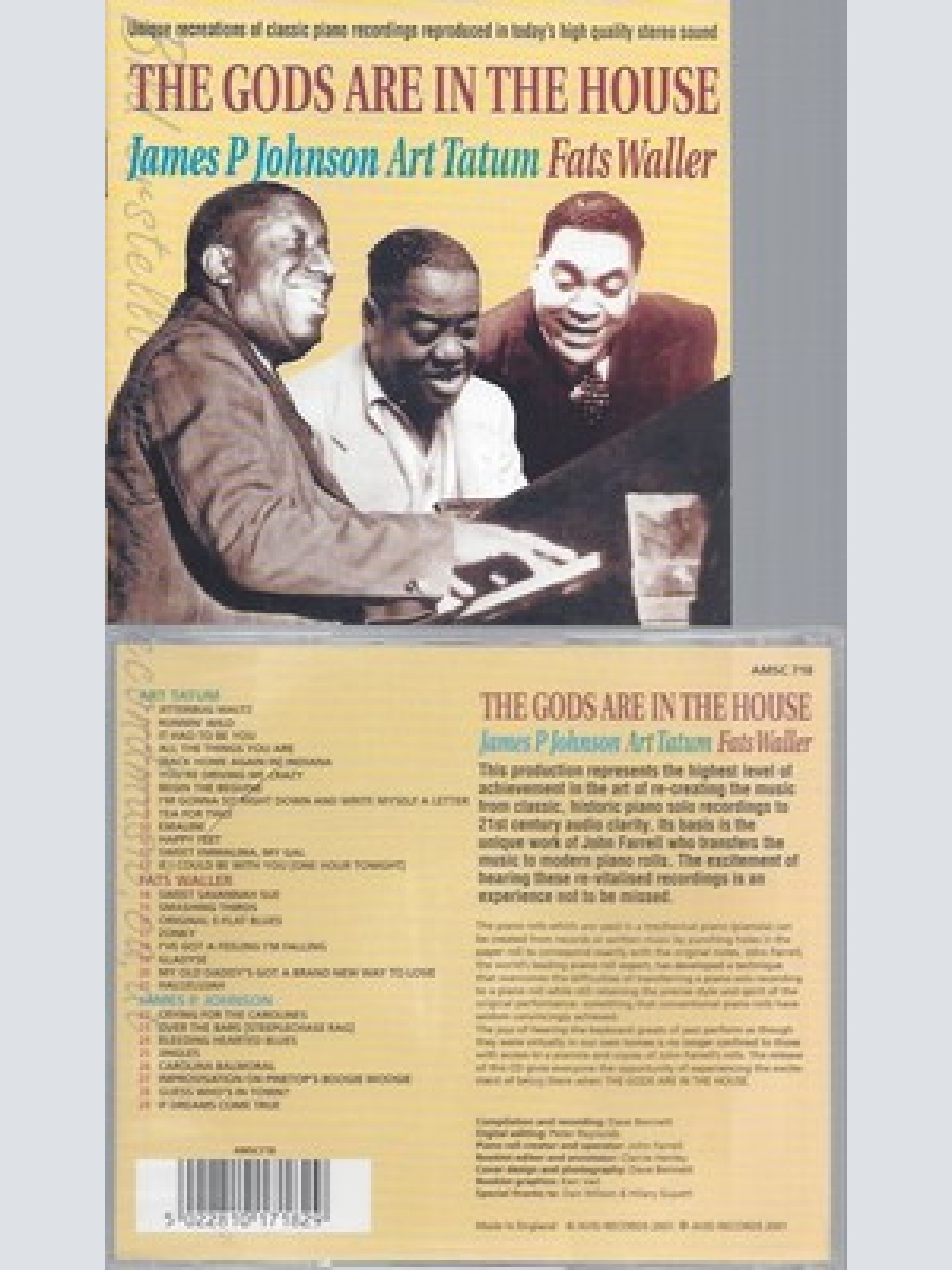 CD--JAMES P. JOHNSON, ART TATUM UND FATS WALLER -- -- GODS ARE IN THE HOUSE