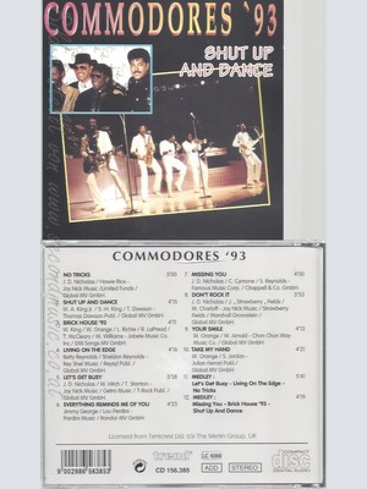 CD--COMMODORES -- '93-SHUT UP AND DANCE
