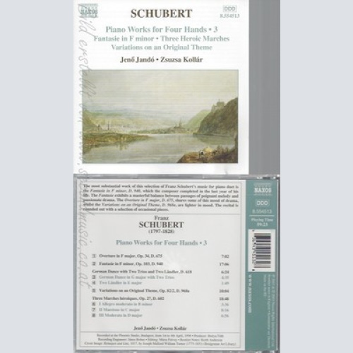 CD--JENÖ JANDO, ZSUZSA KOLLAR UND FRANZ SCHUBERT -- -- -- VIERHÄNDIGE KLAVIERMUS