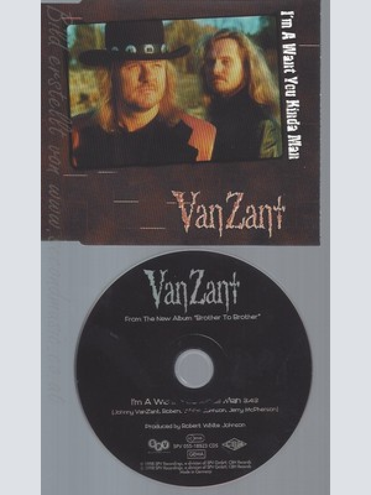 CD--VAN ZANT --I'M A WANT YOU KINDA MAN--1 TRACK, 1998-