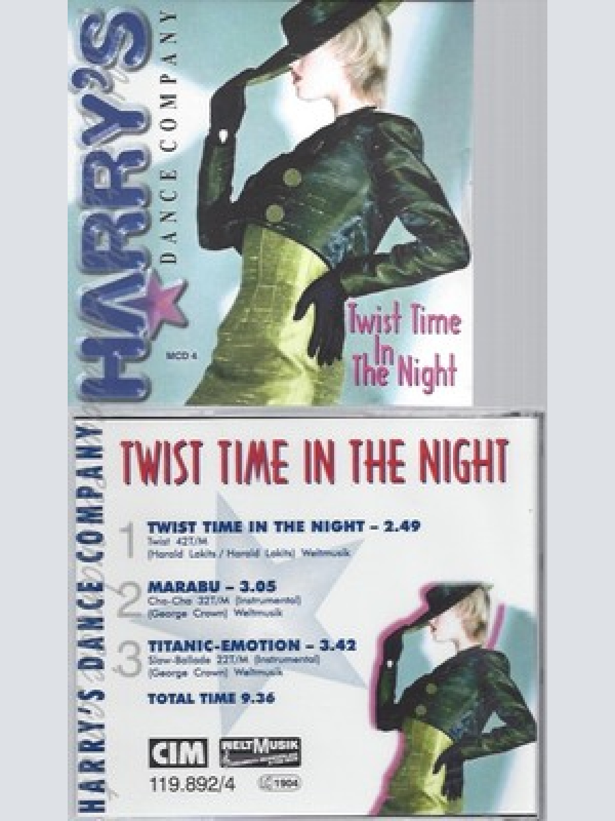 CD--HARRY'S DANCE COMPANY--TWIST TIME IN THE NIGHT