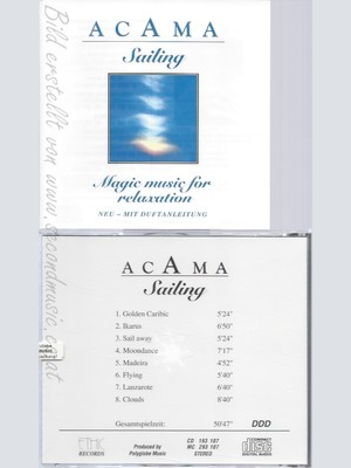 CD--ACAMA SAILING--MAGIC MUSIC FOR RELAXATION