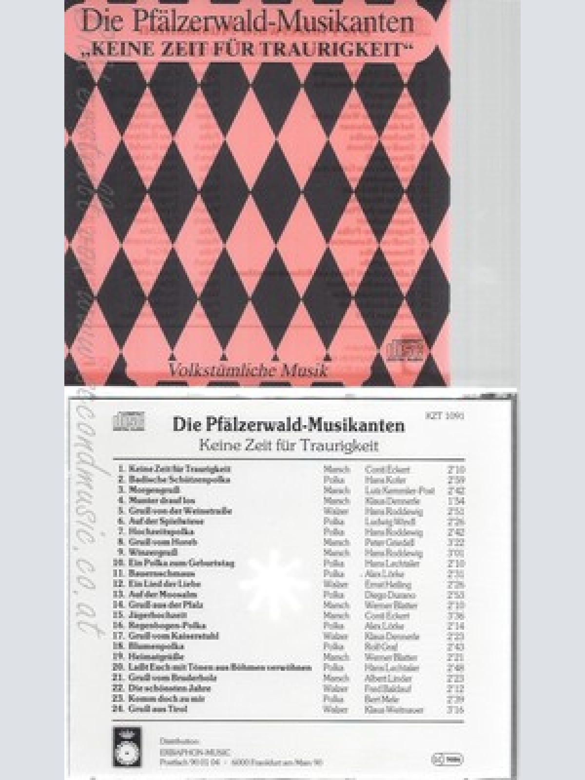 CD--DIE PFÄLZERWALD  MUSIKANTEN--KEiNE ZEIT FÜR TRAURIGKEIT