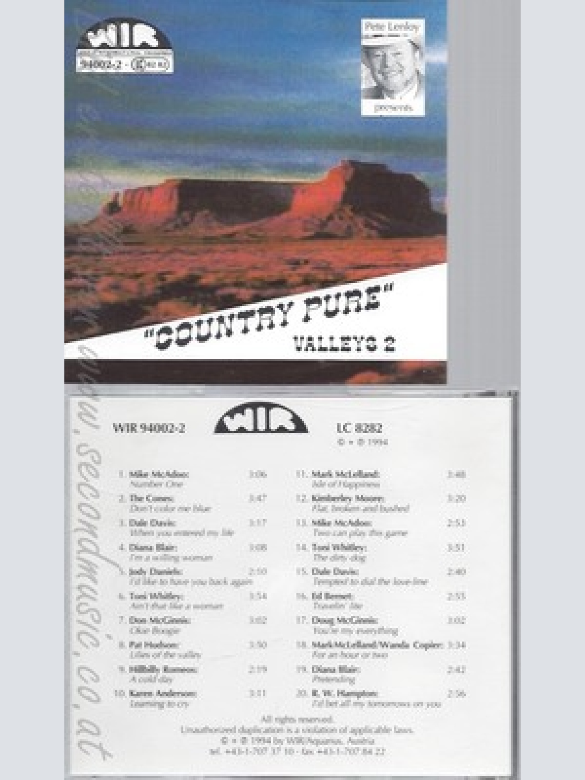 CD--COUNTRY PURE--VALLEYS 2