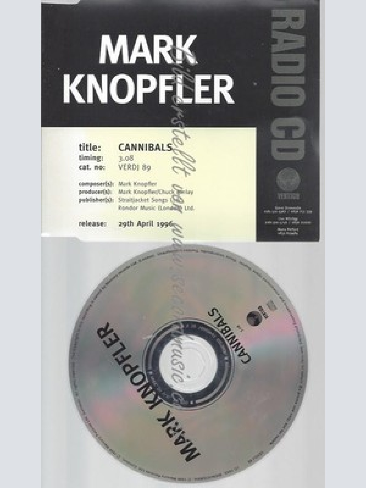 CD--PROMO--MARK KNOPFLER--CANNIBALS-