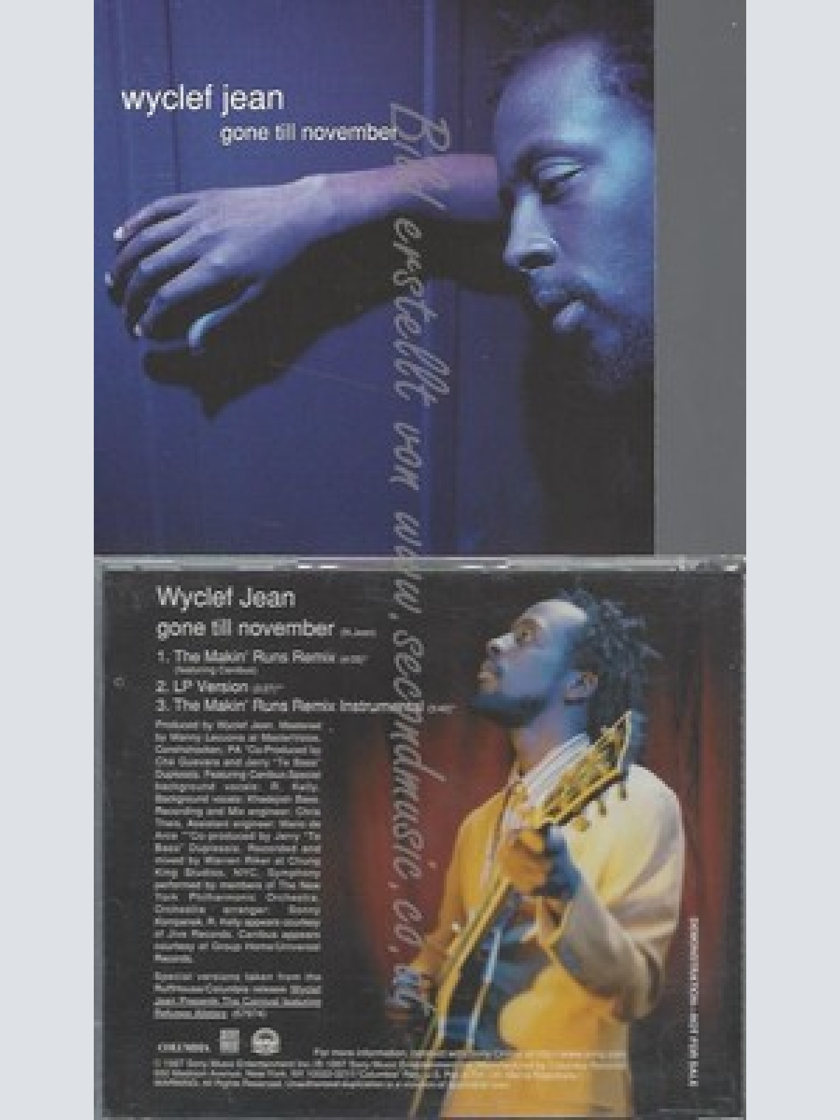 CD--PROMO--WYCLEF JEAN--GONE TILL NOVEMBER