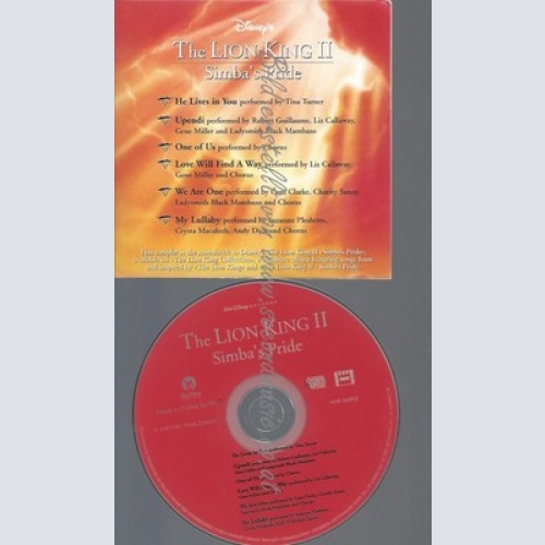 CD--PROMO--TH ELION KING--SIMBAS PRIDE