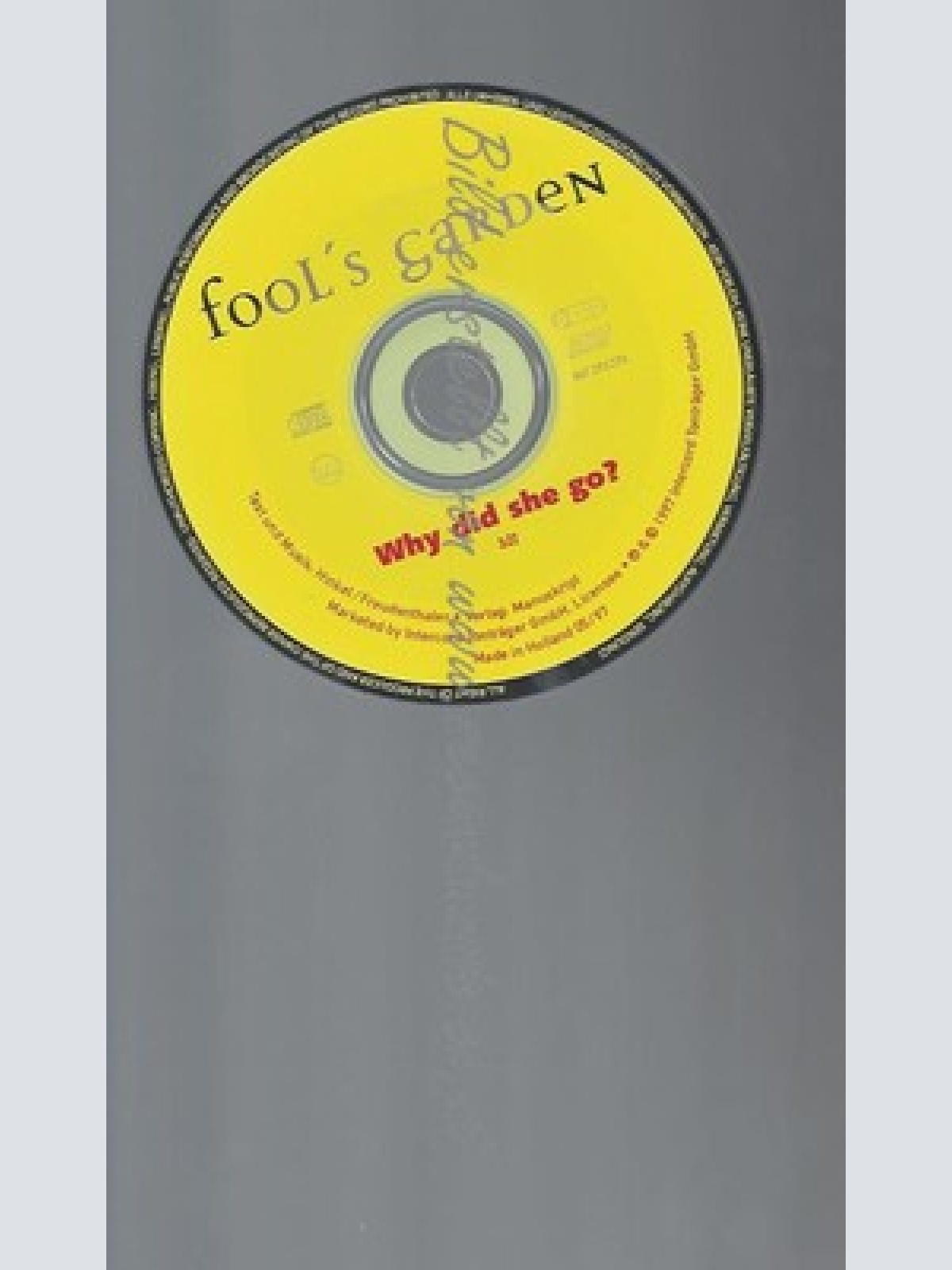 CD--PROMO--FOOLS GARDEN--WHY DID SHE GO-
