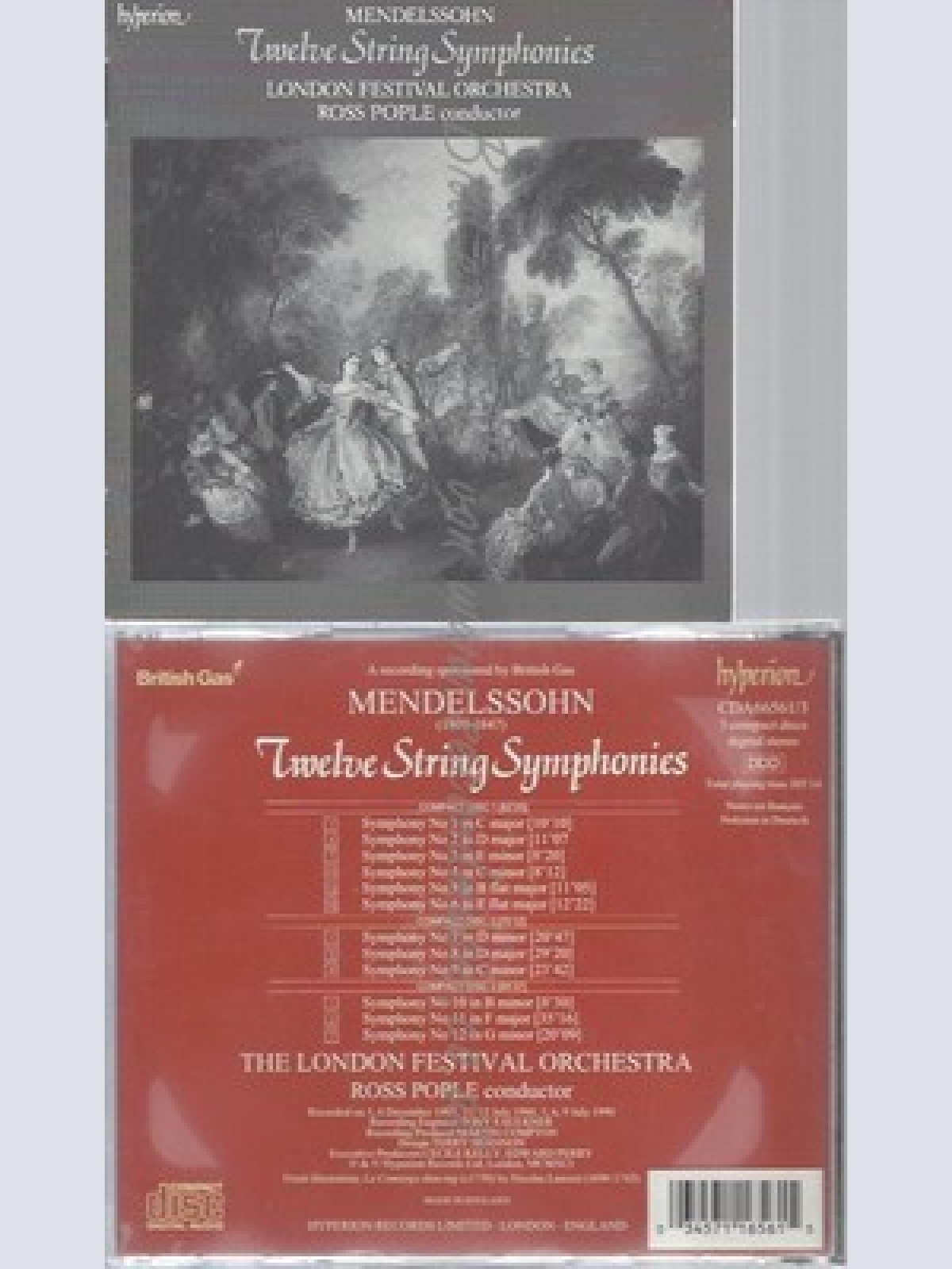 CD--POPLE, LFO UND FELIX MENDELSSOHN BARTHOLDY -2CD SET -- DIE SINFONIEN FÜR STR