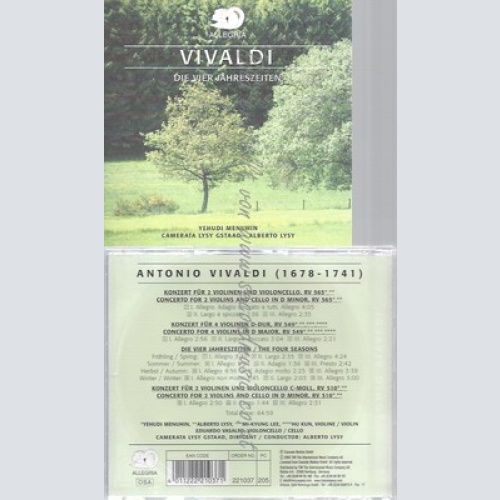 CD--CAMERATA LYSY GSTAAD, LYSY UND ANTONIO VIVALDI -- -- -- VIER JAHRESZEITEN --