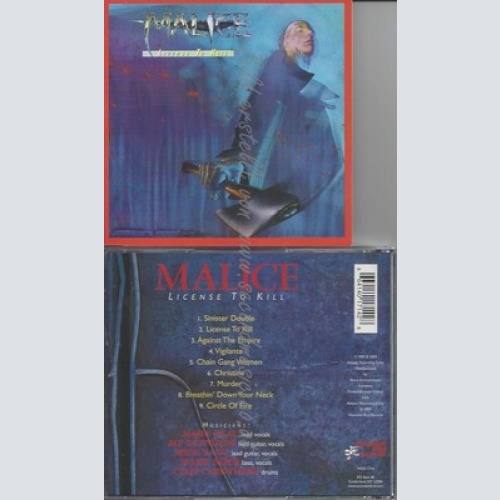 CD--MALICE -- -- LICENSE TO KILL
