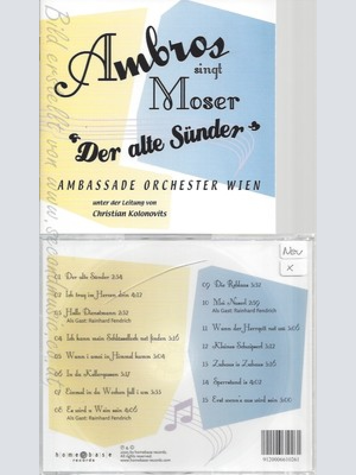 CD--WOLFGANG AMBROS  AMBROS SINGT MOSER  DER ALTE SÜNDER